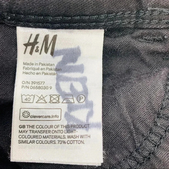 H&M push-up 25x30 Dark black denim jeggings - Picture 9 of 10